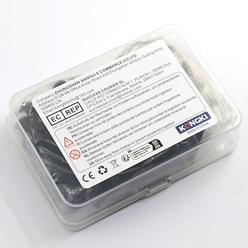 (80 Stück) M4x12mm Flachkopf-Innensechskantschraube 304 Edelstahl Schwarzes Oxid Halbrundkopfschraube Linsenschraube Vollgewinde