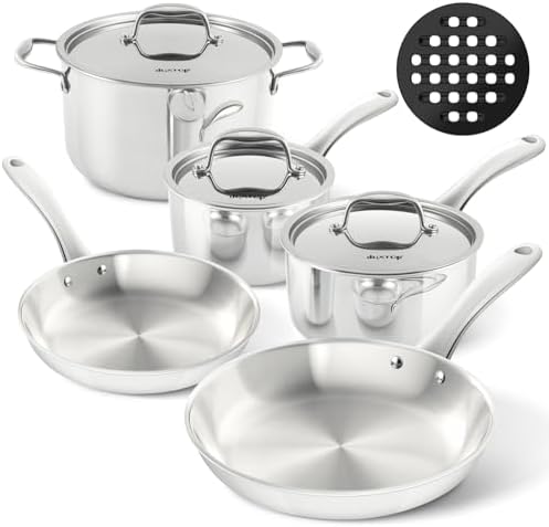 Duxtop Whole-Clad Tri-Ply Stainless Steel Induction Cookware Set, 9PC Kitchen Pots and Pans Set - Thumbnail 4