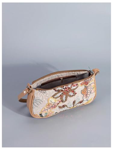 Image of Verdusa Women's Beaded Floral Square Sequin Bag Top Handle Underarm Shoulder Handbags