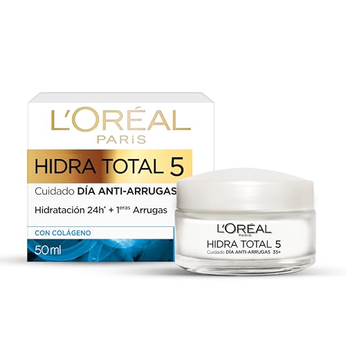 Cremas, Beauty L'Oréal Paris Crema de Día Anti Arrugas Hidra Total 5 con Colágeno, 50ml