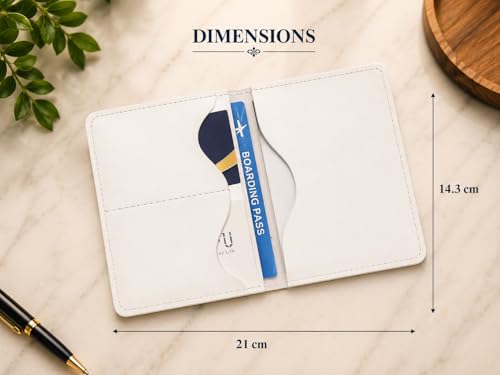 Image of Eco Leather Unisex Passport Cover and Luggage Tags (White)