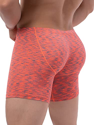 iKingsky Men's Quick-dry Long Leg Boxer Briefs Sexy Bulge Trunks No Ride Up Shorts Underwear Seamless Front Under Panties4