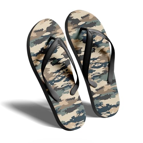 Custom Camo Flip Flops for Men Women Personalized Name Logo Image Summer Sandals Gift Unisex Beach Slippers2