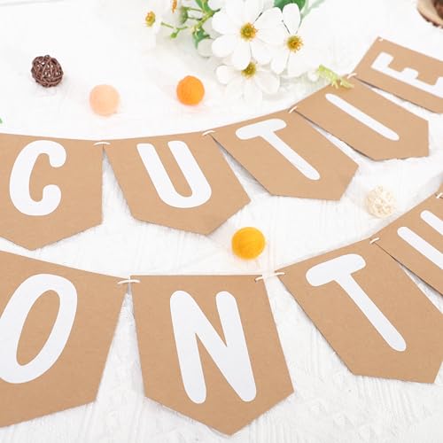 Image of Welcome Baby Party Decorations - A Little Cutie Is On The Way Banner,Orange Themed Gender Reveal Banner,Little Cutie Birthday Party Decorations,Cutie Orange Hanging Banner Photo Props