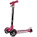 GOPLUS Kinder Roller Scooter klappbar Tret Roller Cityroller Kickscooter mit Handbremse LED Räder Musik ab 2 Jahre bis 50 kg (rot)