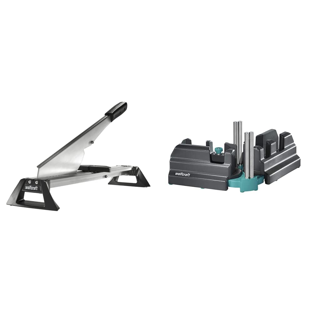Guillotina para laminado wolfcraft LC 600 cortador manual de suelo con soporte para rodapié