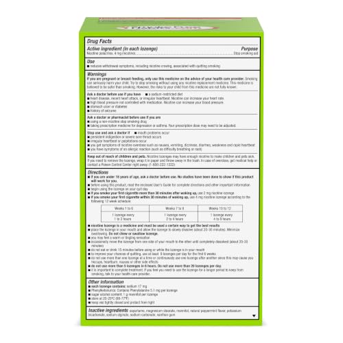 Amazon Basics Nicotine Polacrilex Lozenge, 4 mg (Nicotine), Mint Flavor, Stop Smoking Aid, 216 Count, (Previously Amazon Basic Care) - image 9