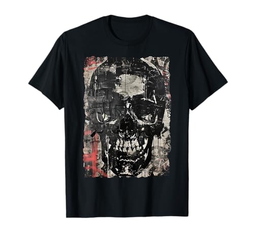 Hip Hop Skull Y2K Vintage Hipster Edgy Streetwear Calavera Camiseta