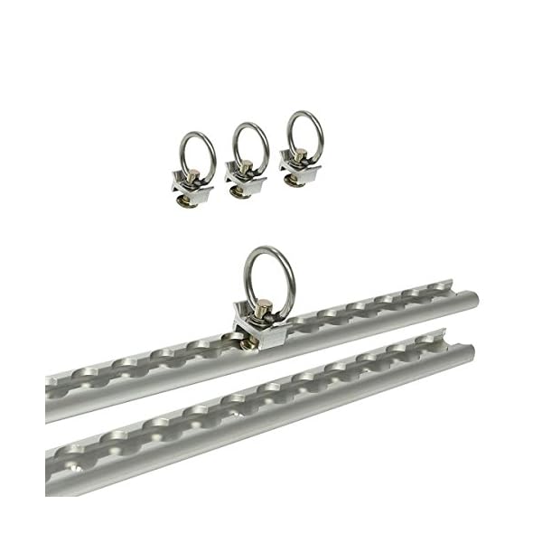 ProPlus 342178 Set Zurrschienen 2 x 60cm mit 4 Zurrösen