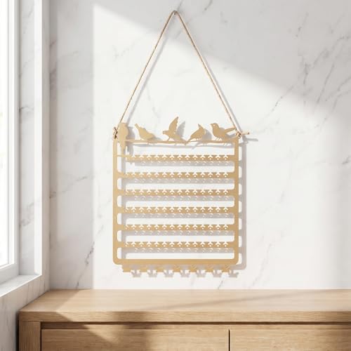 Dzrige Gold Bird Wall Mounted Earring Holder Jewelry Organizer Stand - image 7