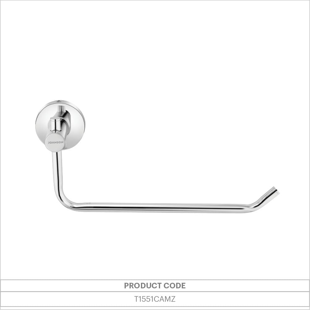 Johnson Bathrooms Alpha SS304 Towel Hanger for Kitchen | Napkin Holder for Wash Basin | 304 Grade Stainless Steel Hand Towel Hanger | Chrome Colour | T1551CAMZ | 1 Year Warranty 1