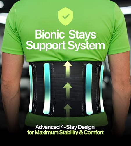 NeoHealth Lower Back Brace | Plus Size | up to 60 inches | Posture Recovery, Workout, Hernia Pain Relief | Waist Trimmer Weight Loss Ab Belt | Exercise Adjustable | Women & Men Oversized