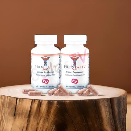 Todo Natural Prostaliv para su salud prostatica 2 frascos 120 capsulas, desinflama la prostata de manera Natural Pack 2