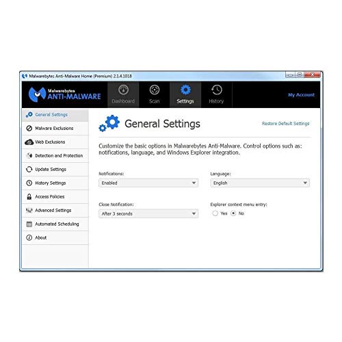 Image of Malwarebytes Home Premium malwarebytes antivirus - 1 PC, 1 Year (Email Delivery in 24 hours- No CD)