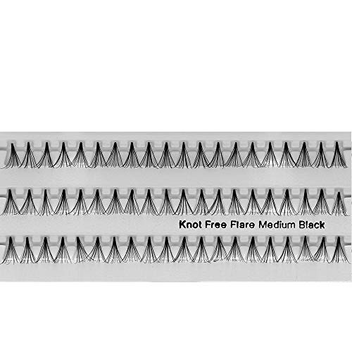 Self tanner Professional 10packs Eyelashes - (Knot Free) Flare Black (Medium)