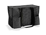 Thirty One Zip Top Organizing Utility Tote Swiss Dot