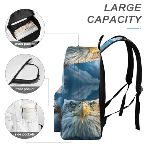 Ea-gles Thunder Funny Backpack Daily Casual Daypack Travel Mini Bag with Adjustable Strap Style-244