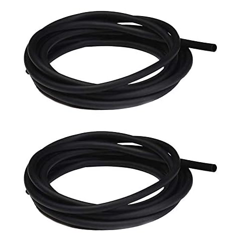 JIH 25 Feet Standard 3/16 inch Airline Tubing Black for Aquariums, Terrariums, and Hydroponics (25FT-Black x 2) Cover