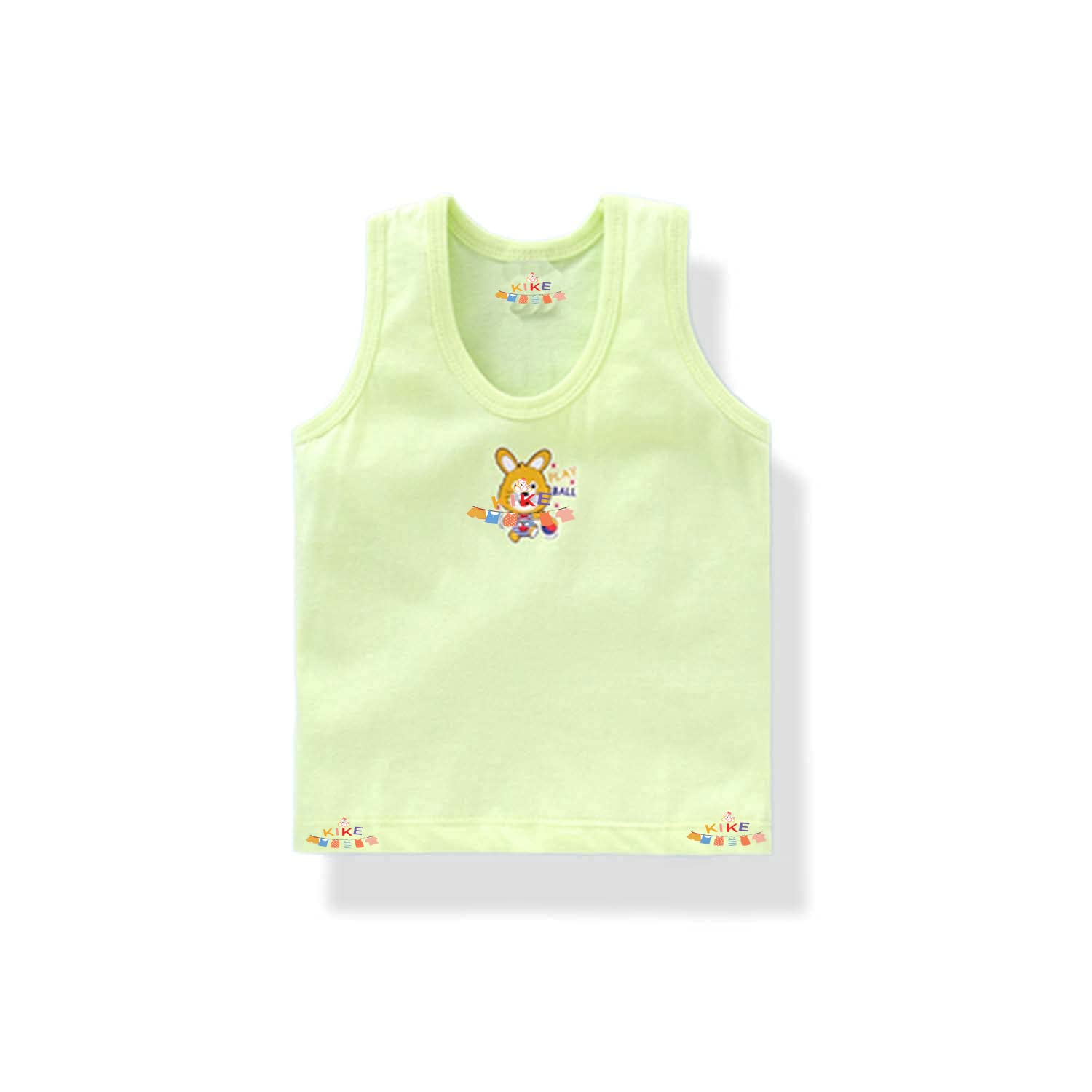 VIDHIKA New Born Boys Girls Soft Cotton Regular Fit Coloured Cotton Printed Sleeveless Baniyan Kids Sando Vest Innerwear for Boys Pack of 6 (lighty Vest, 6-12 Months) 3