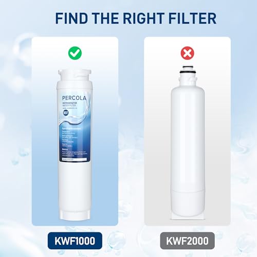 Image of KWF1000 Water Filter, NSF 42 & 372 Certified, Replacement for Miele 11513640 KWF1000 Intensive Clear Water Filter for Master Cool Appliances with Ice Maker (3 Pack)