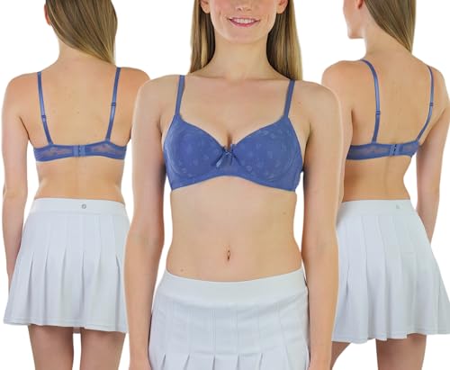 Image of ToBeInStyle Women's Pack of 6 Padded Assorted Styles Supportive Bras Cup Size - A to DDD