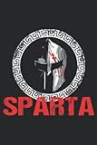 Sparta Warrior Helmet Gladiator Greece Malaka Antique: Plain Lined Journal Notebook, 120 Pages, Medium 6 x 9 Inches, Printed Cover