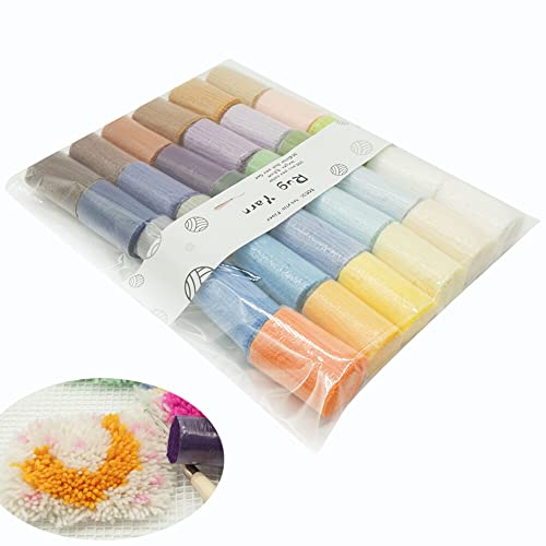 Image of EUBUY 30 Colors Latch Hook Yarn, Precut Assorted Colorful Yarn Bundles