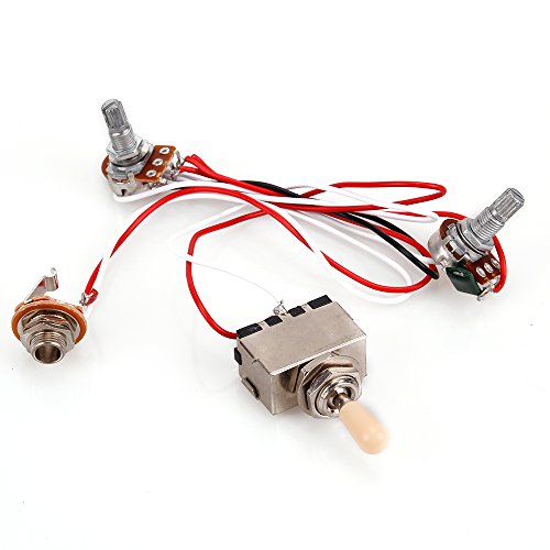 Zjia 3-Way Toggle Switch + 500K Pots + Wiring Harness For Lp 2 Humbucker Guitar #TOP6