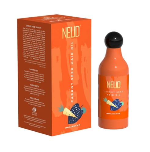 NEUD Carrot Seed Oil for Hair Growth, Face or Skin Whitening, Prevents Fine Lines & Wrinkles, Essential Oil for Skin Nourishment - 300ml, Pack of 1