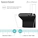 Carre Back to Wall Toilet Bowl in Matte Black