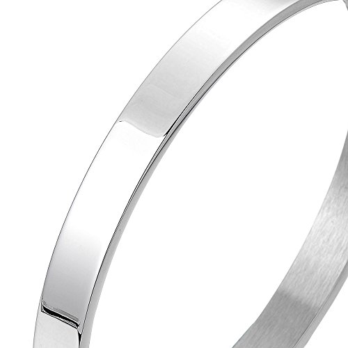 COOLSTEELANDBEYOND Classic Stainless Steel Bangle Bracelet for Men for Women2