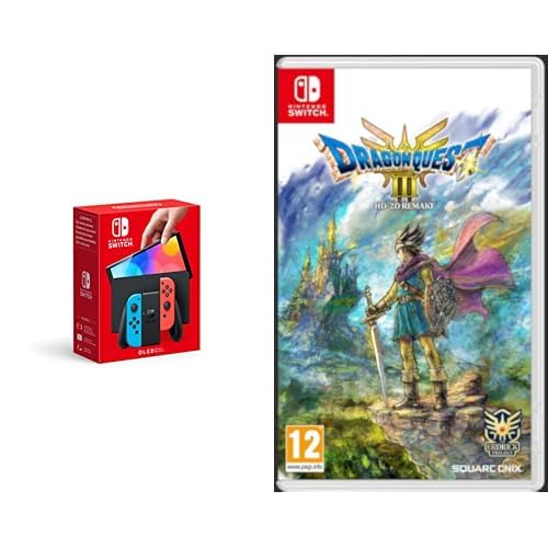 Nintendo Switch (versión OLED) Azul Neón/Rojo Neón & Dragon Quest III HD-2D Remake