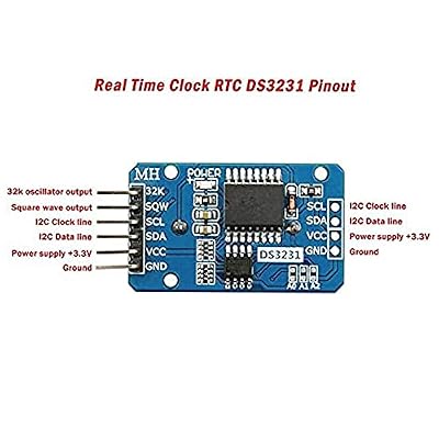 Adeept 2Pcs Real Time Clock Module DS3231 AT24C32 IIC RTC Memory Compatible with Raspberry Pi Arduino STM32 MCU DIY Projects