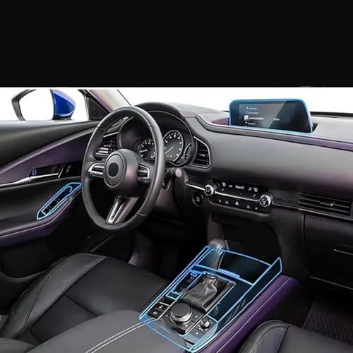 Écran de navigation Mazda CX30 protégé : finies les rayures sur la console TPU