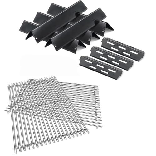 66095 Cooking Grids With 66795 Flavorizer Bars Heat Deflector For Weber Genesis 2 Grill Parts for Weber Genesis ii 300 Series Replacement For Weber Genesis ii E-310 E-315 E-325 E-330 E-335 S-310