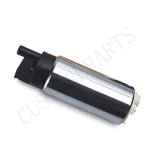 Custoneparts New 255Lph High Flow Intank Electric Fuel Pump With Strainer/Filter + Rubber Gasket/Hose + Stainless Steel Clamps + Universal Connector Wiring Harness #TOP2