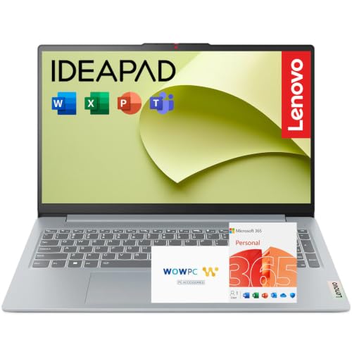 Image of Lenovo IdeaPad Slim 3i • 15.6 inch FHD Laptop with Microsoft Office Included • Intel N150 • 8GB DDR5 • 128GB SSD • Quick Setup, Lightweight • Win 11