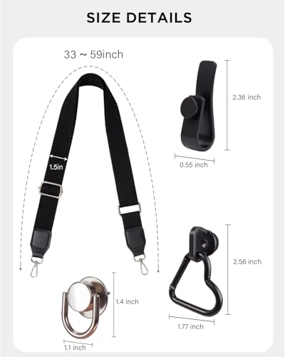 Image of LETGO Shoulder Strap for Bogg Bag Accessories Adjustable Replacement Crossbody Strap 4 Pcs Keychain Hooks Keyholder Bogg Bag
