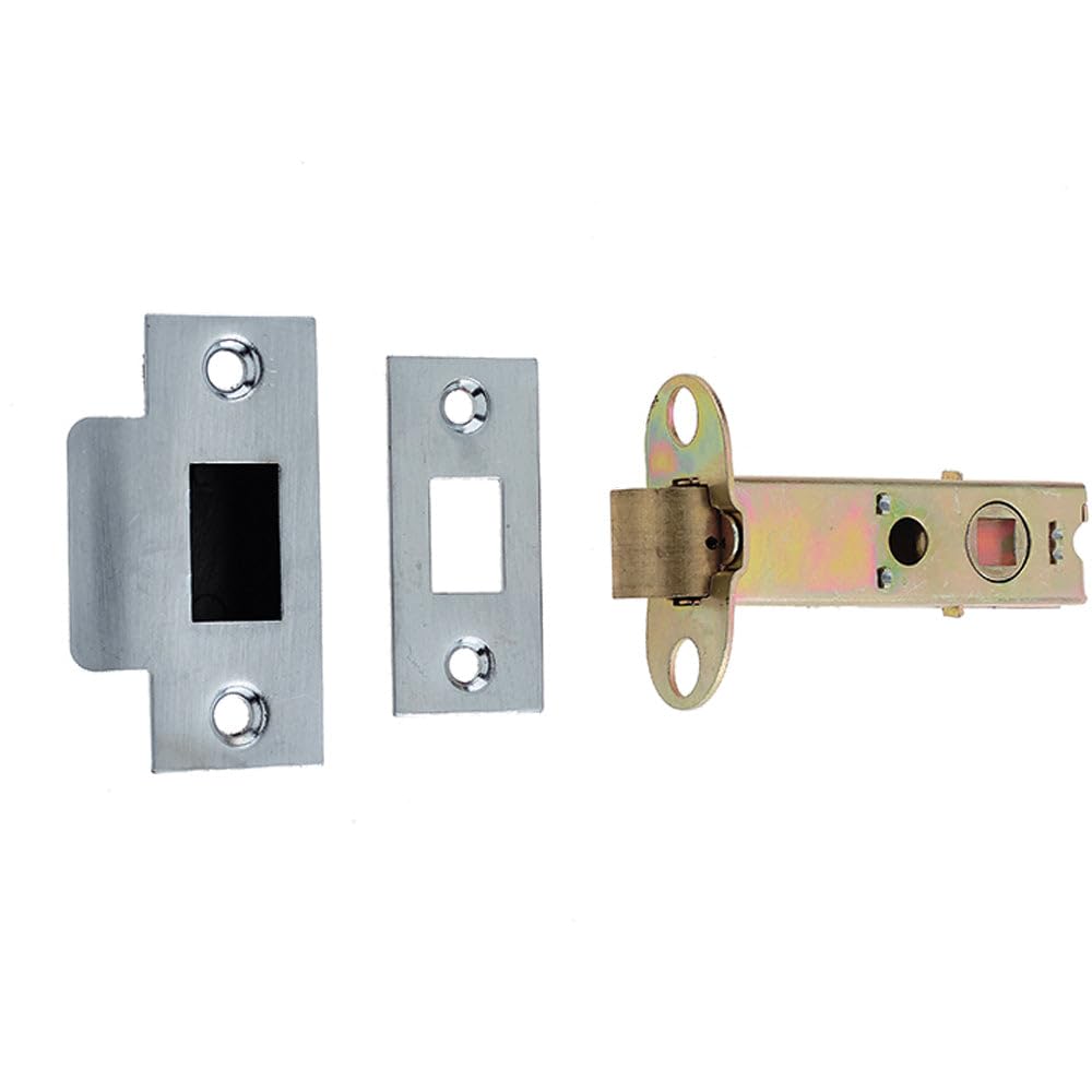 Double Sprung Tubular Latches 150mm in Polished Brass and Satin Chrome Finish
