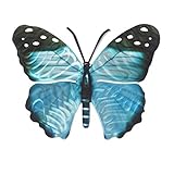 3D Metal Wall Art - Butterfly Wall Decor - Blue Morpho Butterfly Handmade in the USA for Use Indoors...