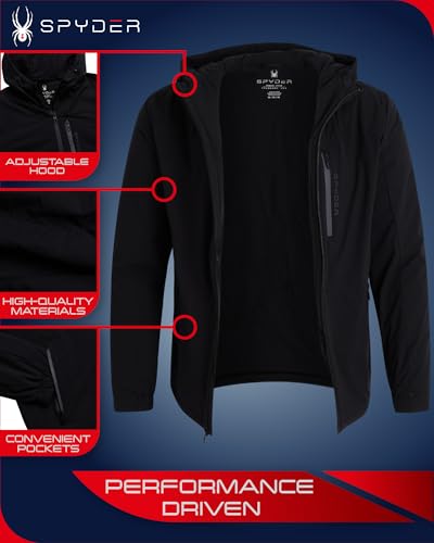 Spyder Mens Active Jacket - Lightweight Performance Insulated Water-Resistant Windbreaker Jacket for Men (Sizes: S-XL)3