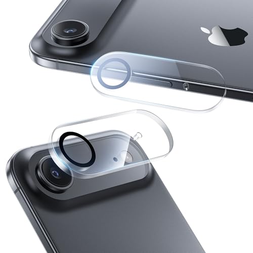NIMASO カメラフィルム iPhone Air 用 カメラ保護 レンズカバー 9H硬度 全面保護 黒縁あり 露出オーバー防止 強化ガラス 指紋防止 高透過 防塵 貼り付け簡単 いPhone 17 Air 専用 カメラ保護フィルム 2枚入り クリア 純正ケースに対応 DCM25K1985