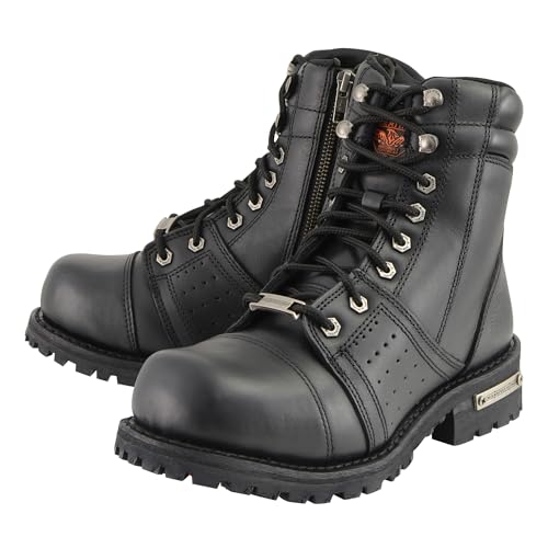 Milwaukee Leather Men's Lace to Toe Boot Round Black - MBM90003