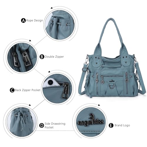 Image of Angel Kiss Hobo Bags for Women Fashion Shoulder Bag Ladies Purses and Handbags Roomy Tote Bags Purse with Crossbody Strap