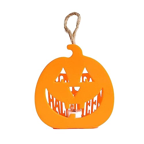 Adorno de faroles de Halloween, lámpara de adorno de telaraña de calabaza, adornos LED, lámpara de noche de fiesta, luz decorativa para bar, interior, jardín, exterior Jildouf