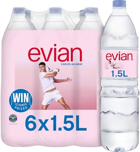 Evian Natural Mineral Water 6 x 1.5L