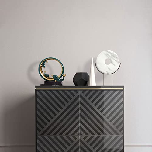 Figurine di delfini in ceramica oro verde