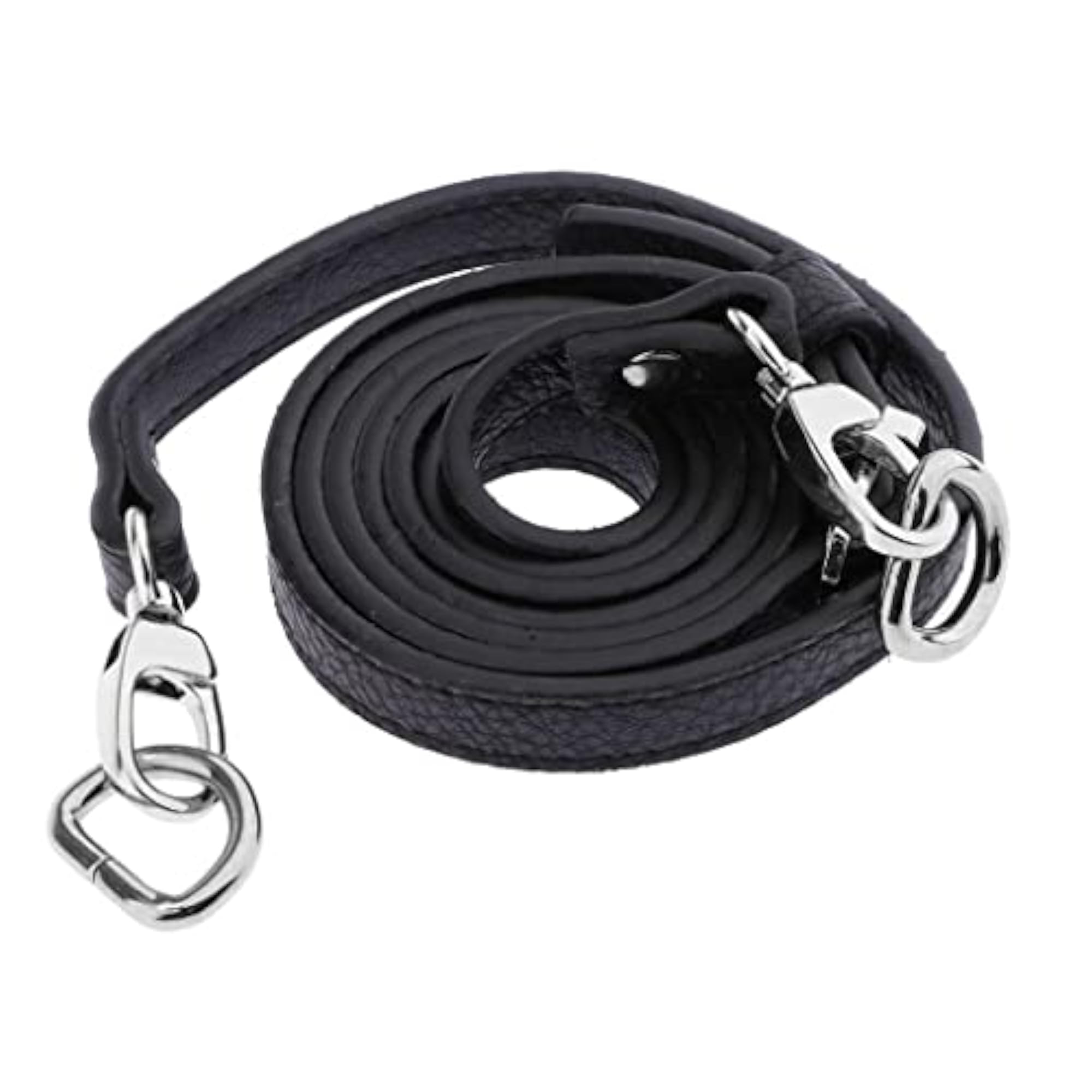 Adjustable Black Leather Bag Strap Replacement for Bag Making