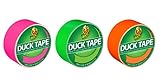 Duck Brand Color Duct Tape Neon Combo 3-Pack, Pink, Green and Orange, 1.88 Inches x 15 Yards Each Roll, 45 Yards Total