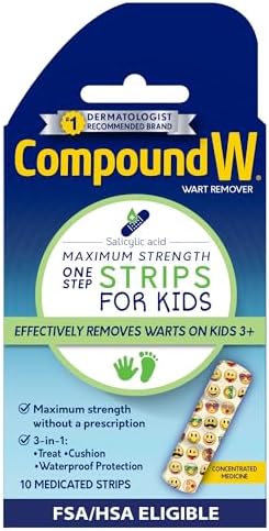 Pads, Kids One Step Strips: Compound W Acid Wart Remover